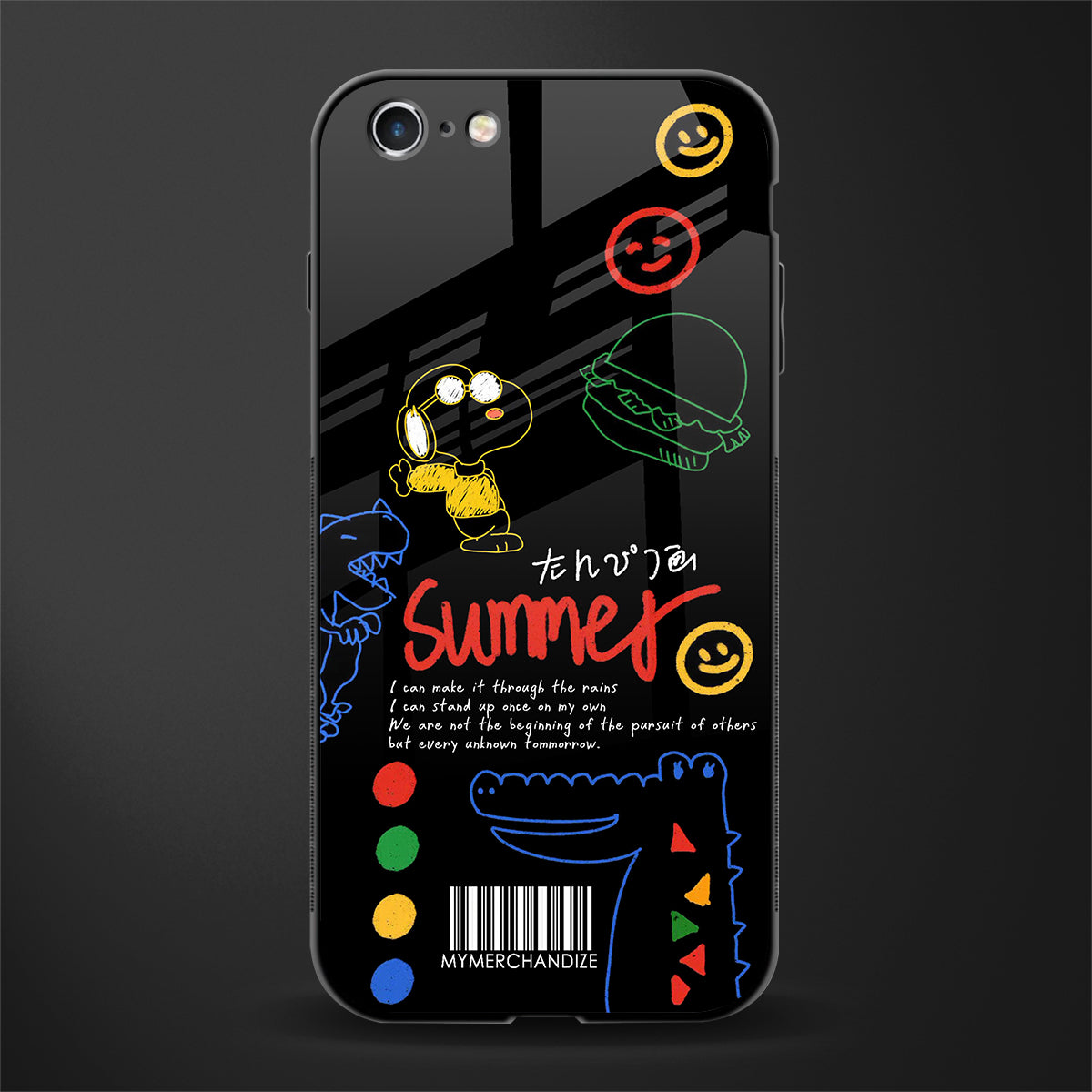 summer motivation glass case for iphone 6 image