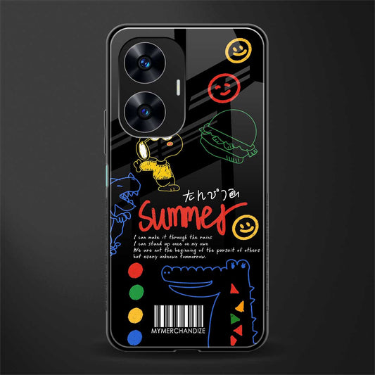 summer motivation back phone cover | glass case for realme c55