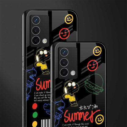 summer motivation back phone cover | glass case for oppo a74 4g
