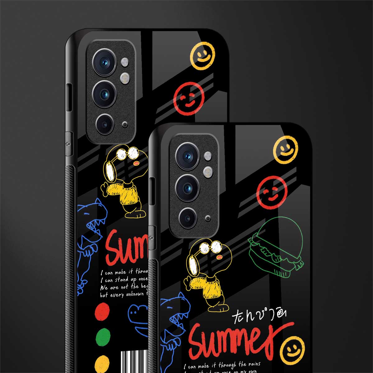 summer motivation glass case for oneplus 9rt image-2