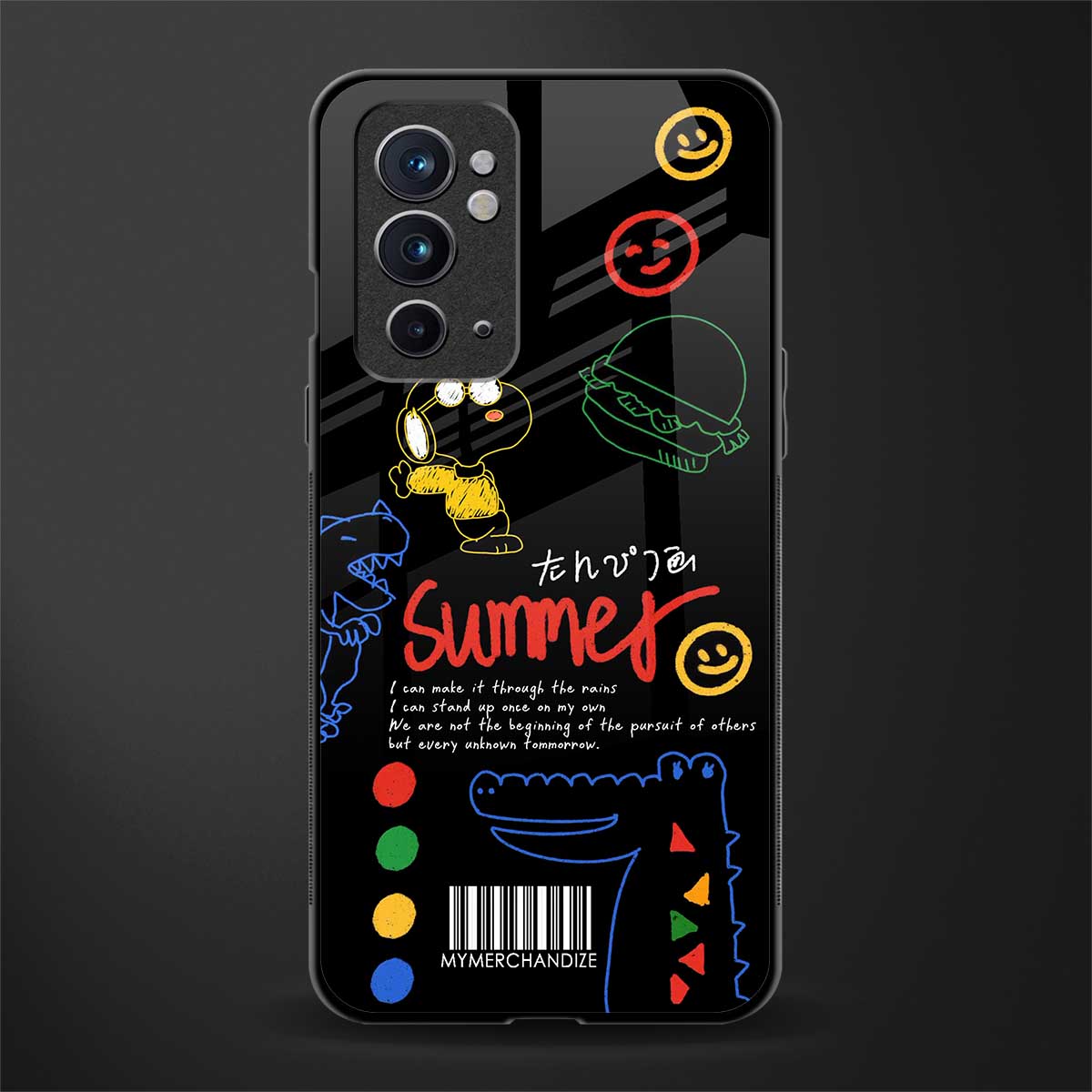 summer motivation glass case for oneplus 9rt image