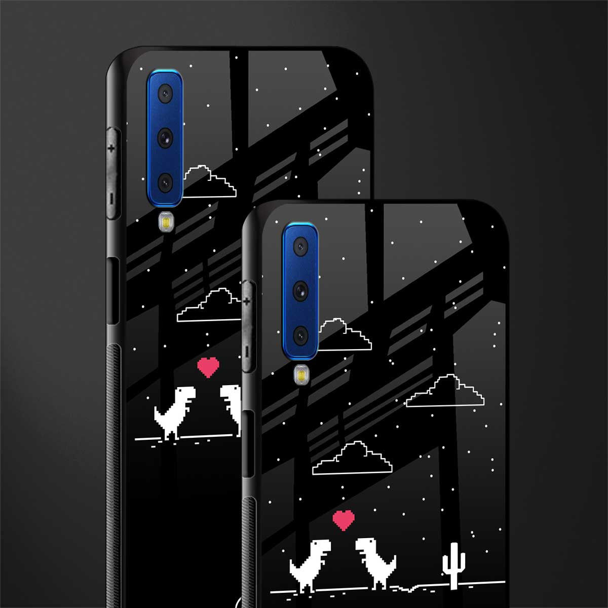 t-rex glass case for samsung galaxy a7 2018 image-2