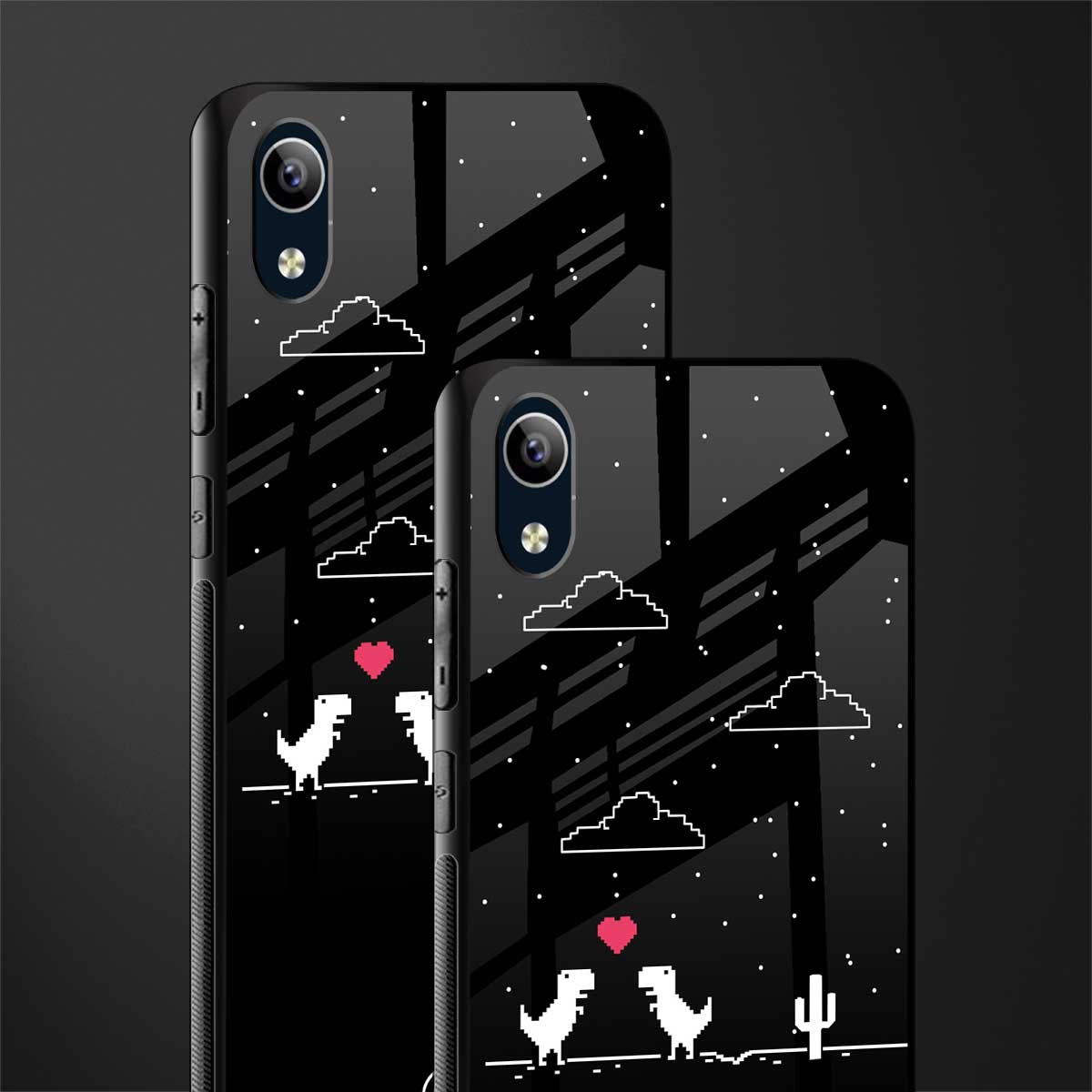 t-rex glass case for vivo y1s without fingerprint image-2