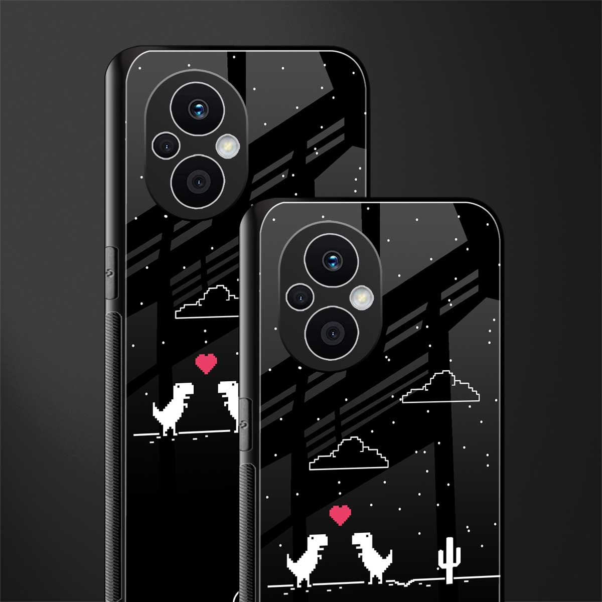 t-rex back phone cover | glass case for oppo f21 pro 5g