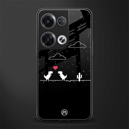 t-rex back phone cover | glass case for oppo reno 8