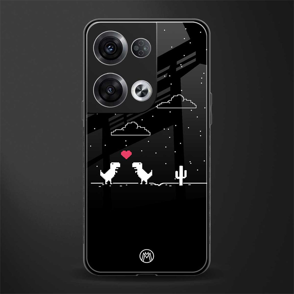 t-rex back phone cover | glass case for oppo reno 8 pro