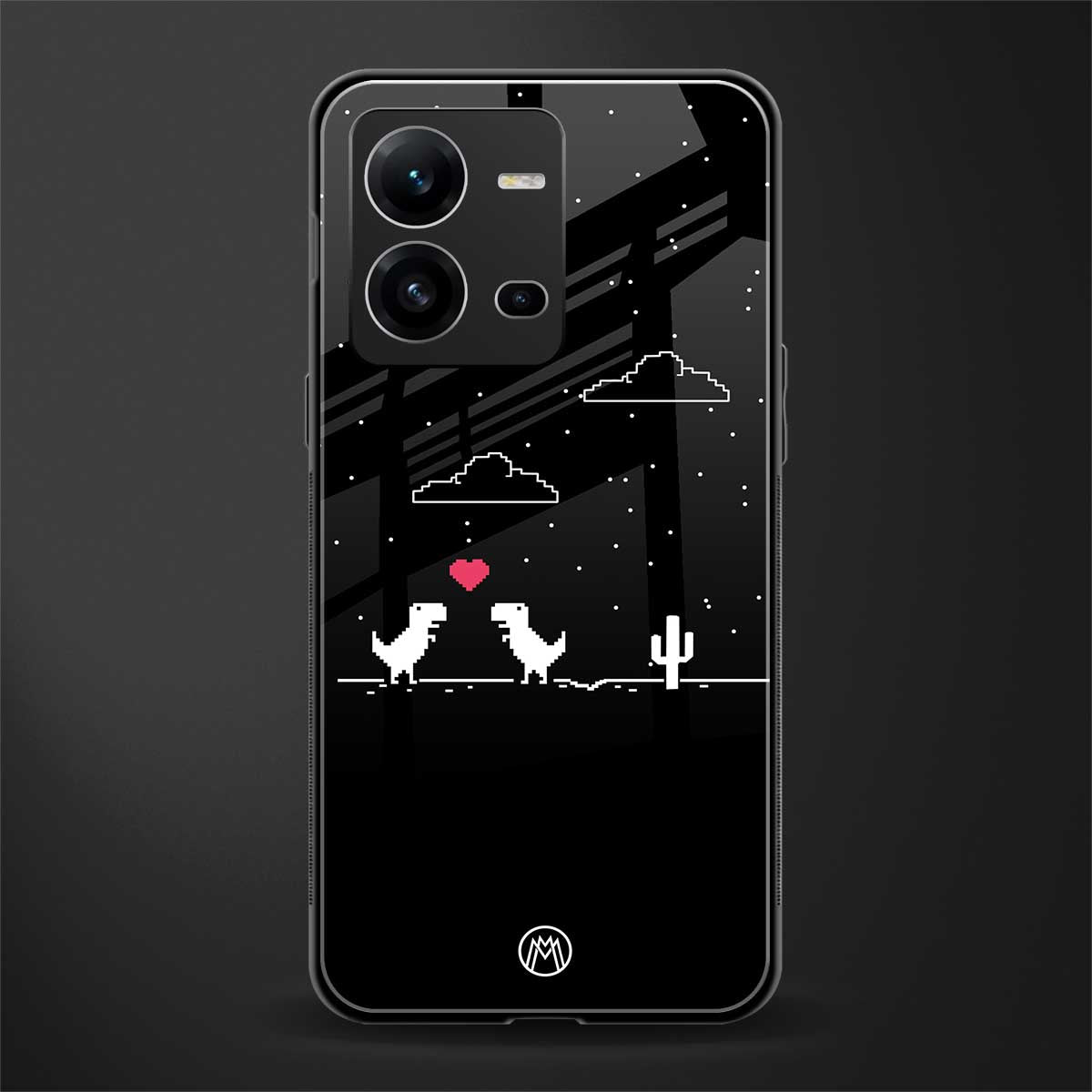 t-rex back phone cover | glass case for vivo v25-5g