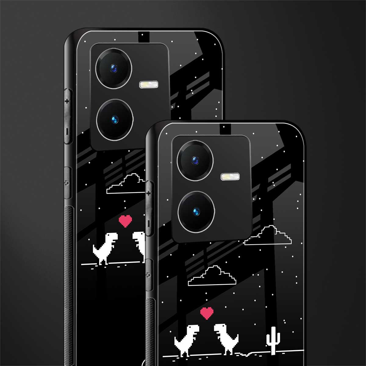 t-rex back phone cover | glass case for vivo y22