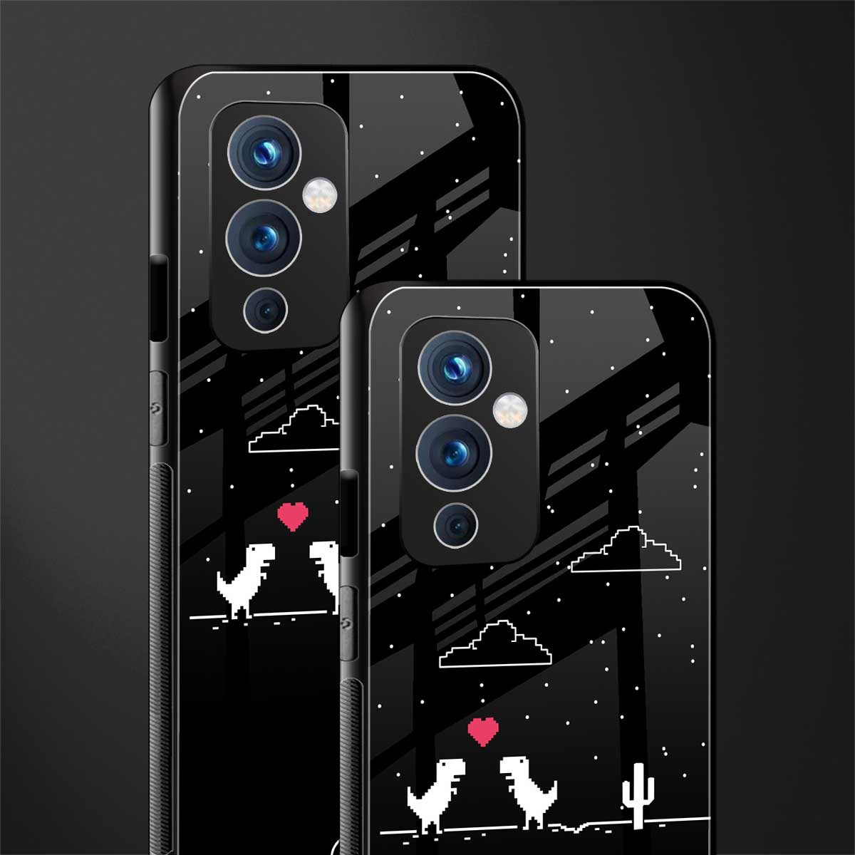 t-rex back phone cover | glass case for oneplus 9