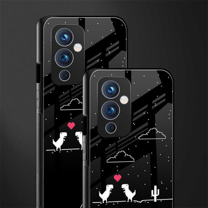 t-rex back phone cover | glass case for oneplus 9