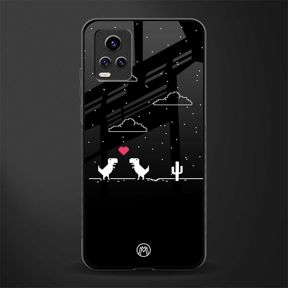 t-rex back phone cover | glass case for vivo v21e 4g