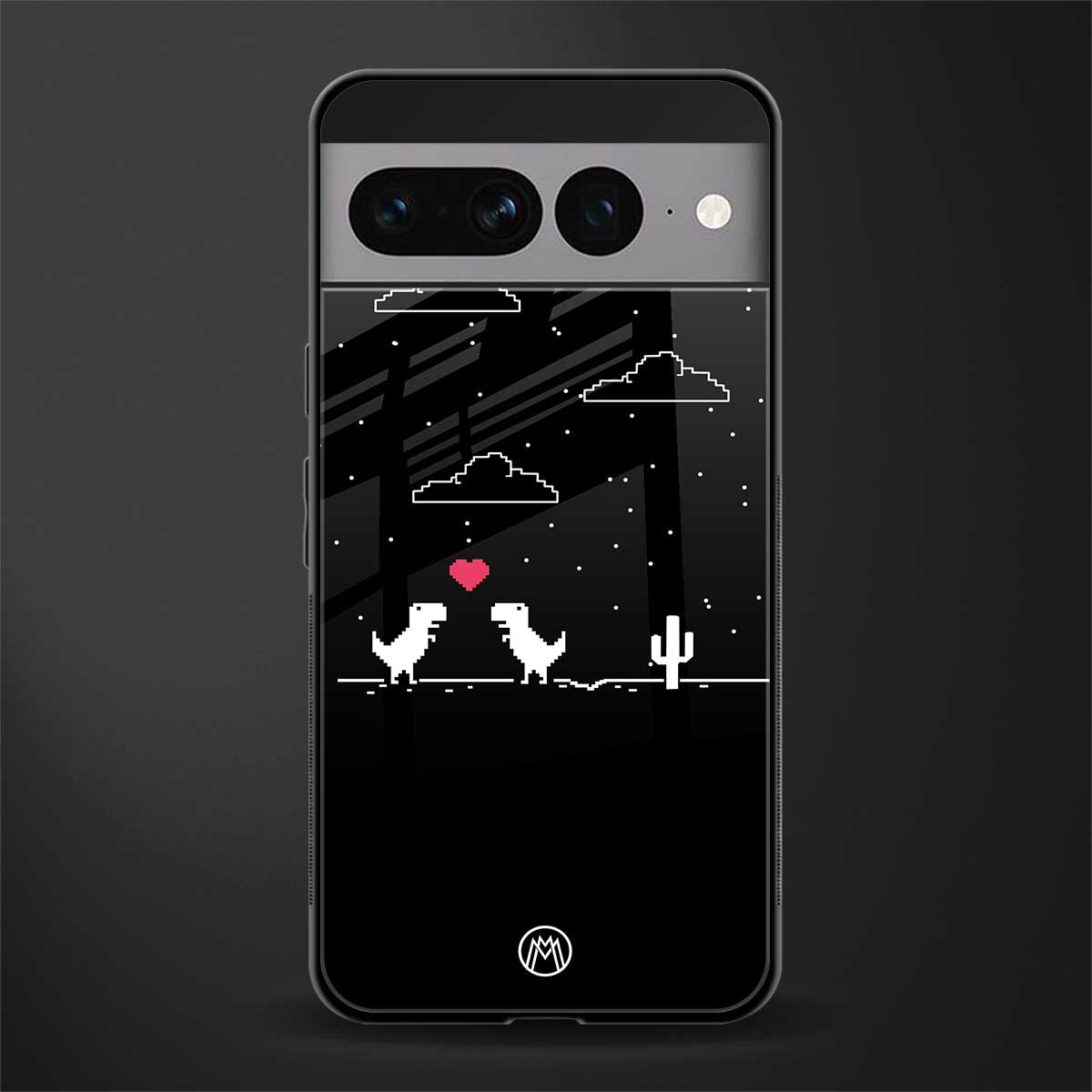 t-rex back phone cover | glass case for google pixel 7 pro