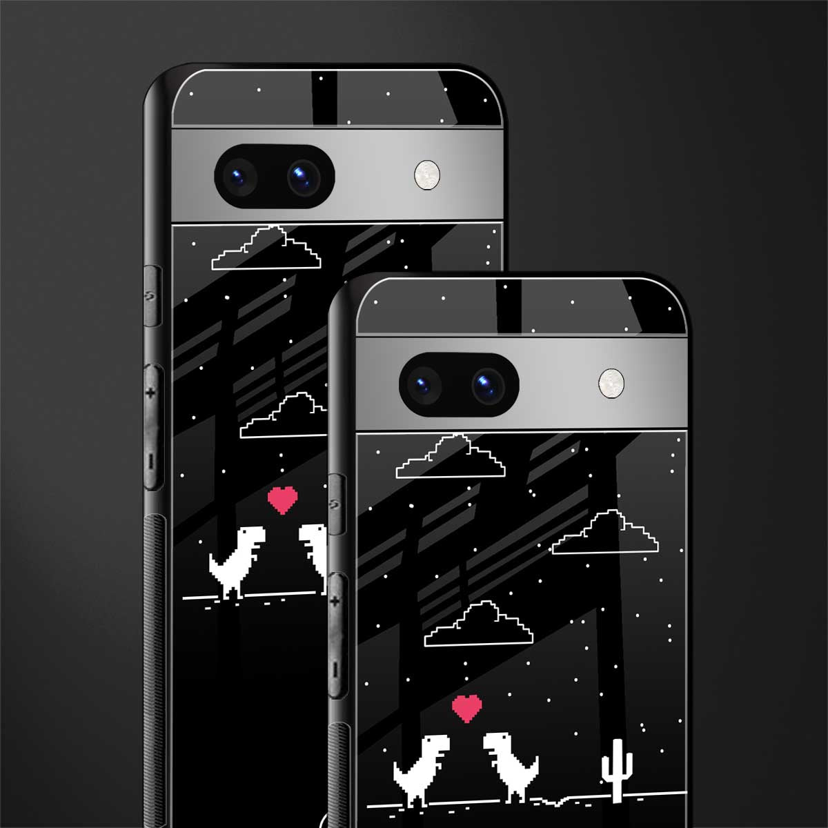 t-rex back phone cover | glass case for Google Pixel 7A