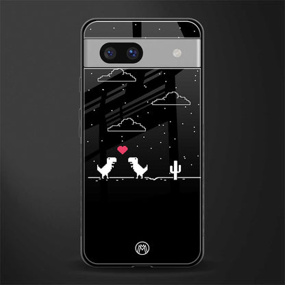 t-rex back phone cover | glass case for Google Pixel 7A