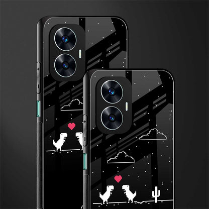 t-rex back phone cover | glass case for realme c55