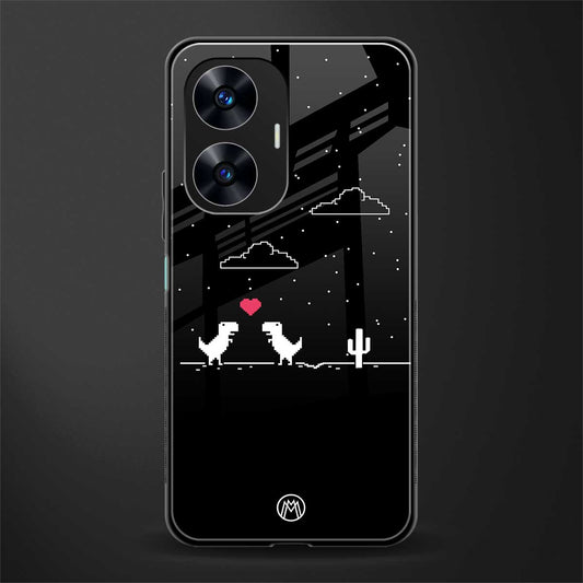 t-rex back phone cover | glass case for realme c55