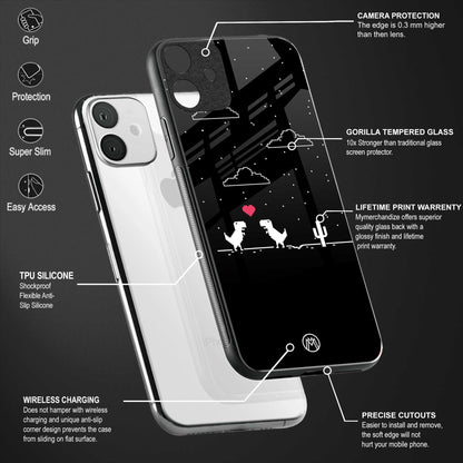 t-rex back phone cover | glass case for vivo v25 pro 5g