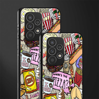 tasty food collage back phone cover | glass case for samsung galaxy a23