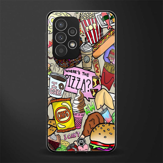 tasty food collage back phone cover | glass case for samsung galaxy a23