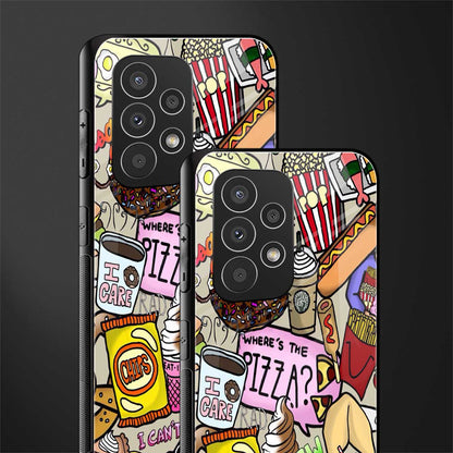tasty food collage back phone cover | glass case for samsung galaxy a53 5g