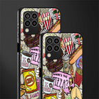 tasty food collage back phone cover | glass case for samsung galaxy m33 5g