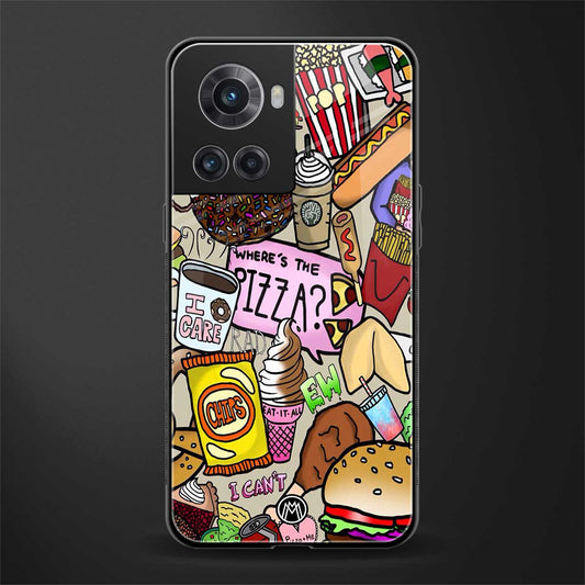 tasty food collage back phone cover | glass case for oneplus 10r 5g