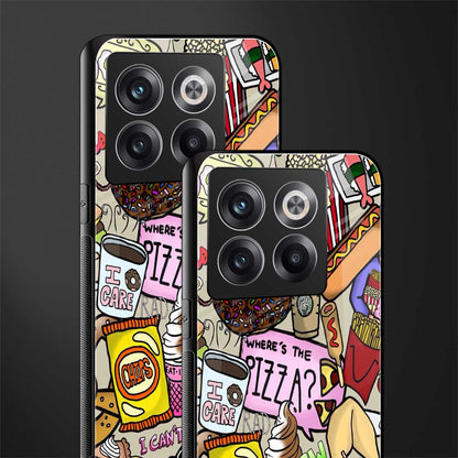 tasty food collage back phone cover | glass case for oneplus 10t