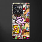 tasty food collage back phone cover | glass case for oneplus 10t