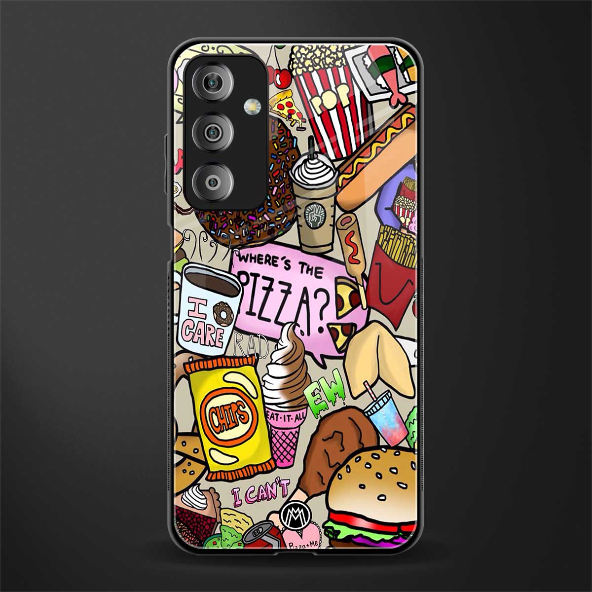 tasty food collage back phone cover | glass case for samsung galaxy f23 5g