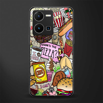 tasty food collage back phone cover | glass case for vivo y35 4g