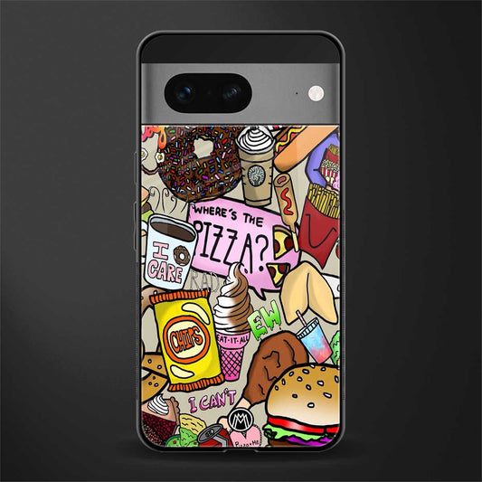 tasty food collage back phone cover | glass case for google pixel 7