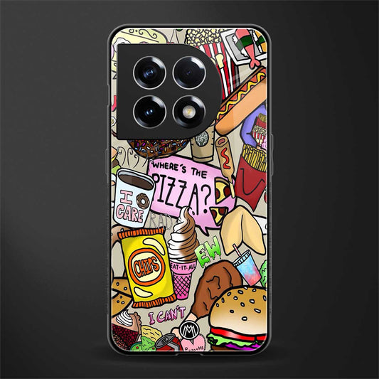 tasty food collage back phone cover | glass case for oneplus 11