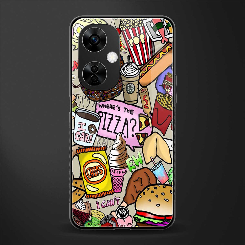 tasty food collage back phone cover | glass case for oneplus nord ce 3 lite