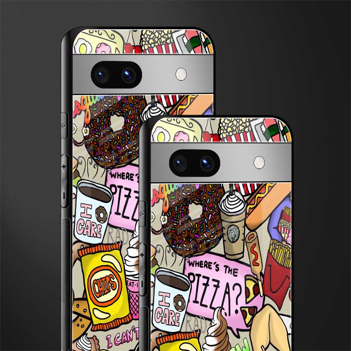tasty food collage back phone cover | glass case for Google Pixel 7A