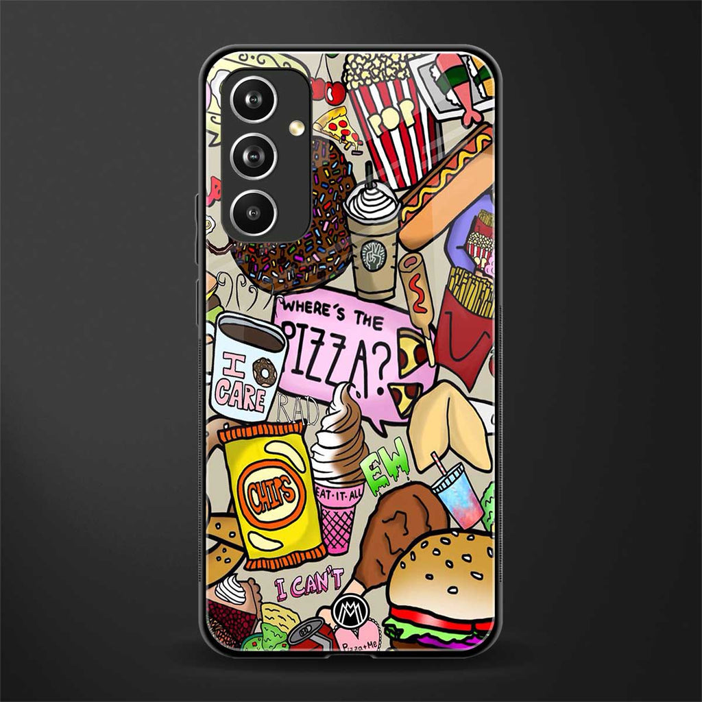 tasty food collage back phone cover | glass case for samsung galaxy a54 5g