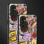 tasty food collage back phone cover | glass case for samsung galaxy a14 5g