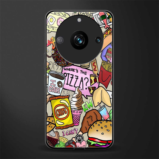 tasty food collage back phone cover | glass case for realme 11 pro 5g