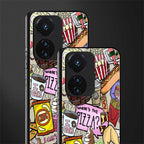 tasty food collage back phone cover | glass case for vivo t1 44w 4g
