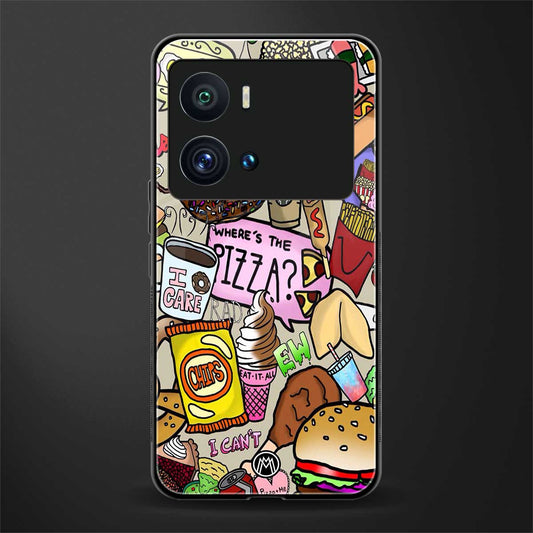 tasty food collage back phone cover | glass case for iQOO 9 Pro