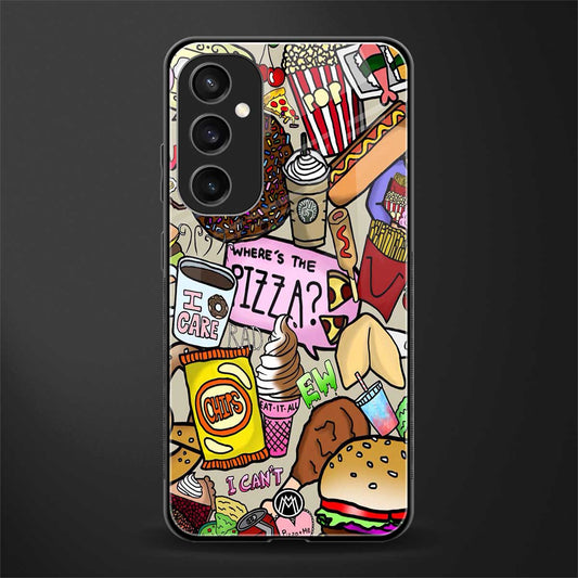 tasty food collage back phone cover | glass case for samsung galaxy s23 fe 5g