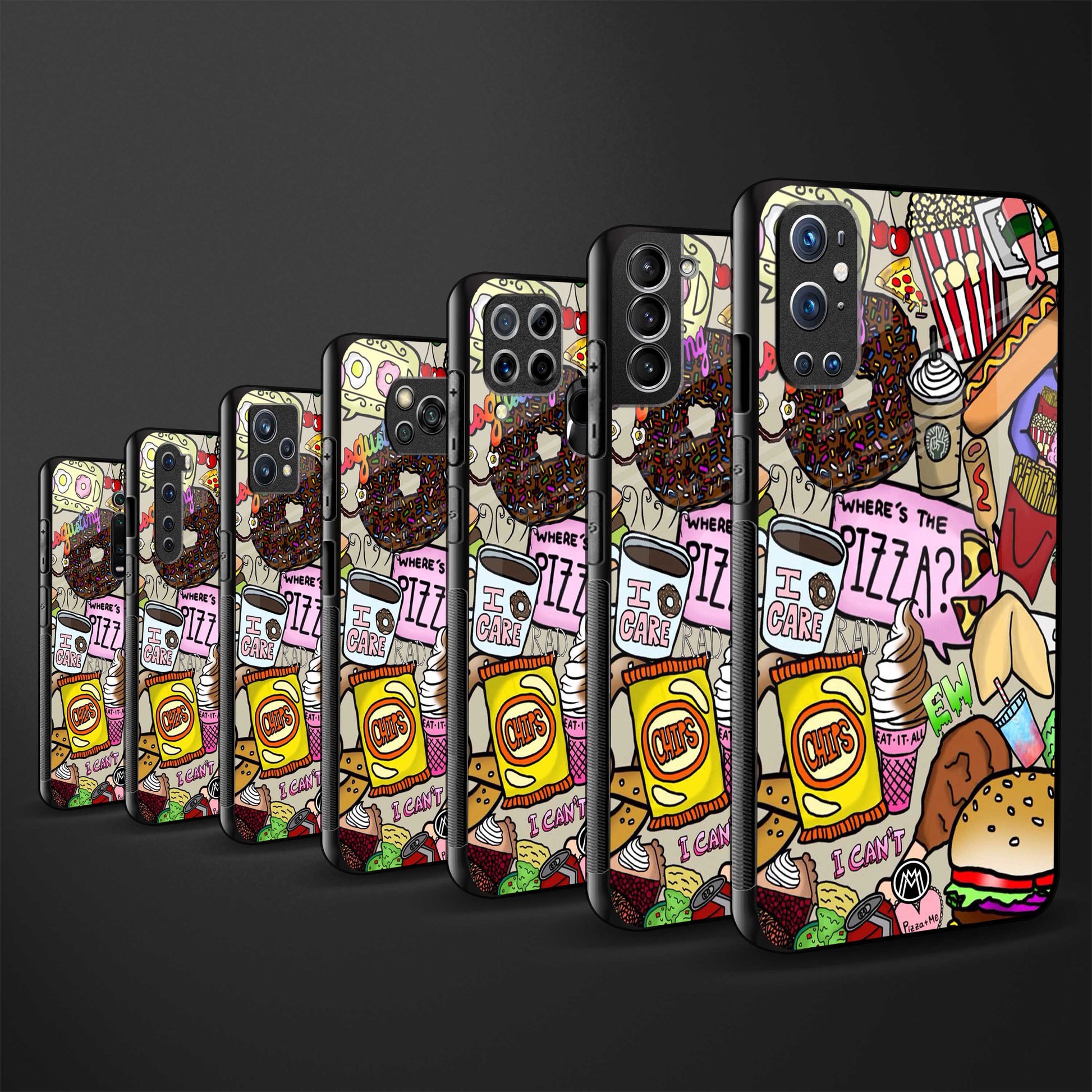 tasty food collage back phone cover | glass case for samsung galaxy a23