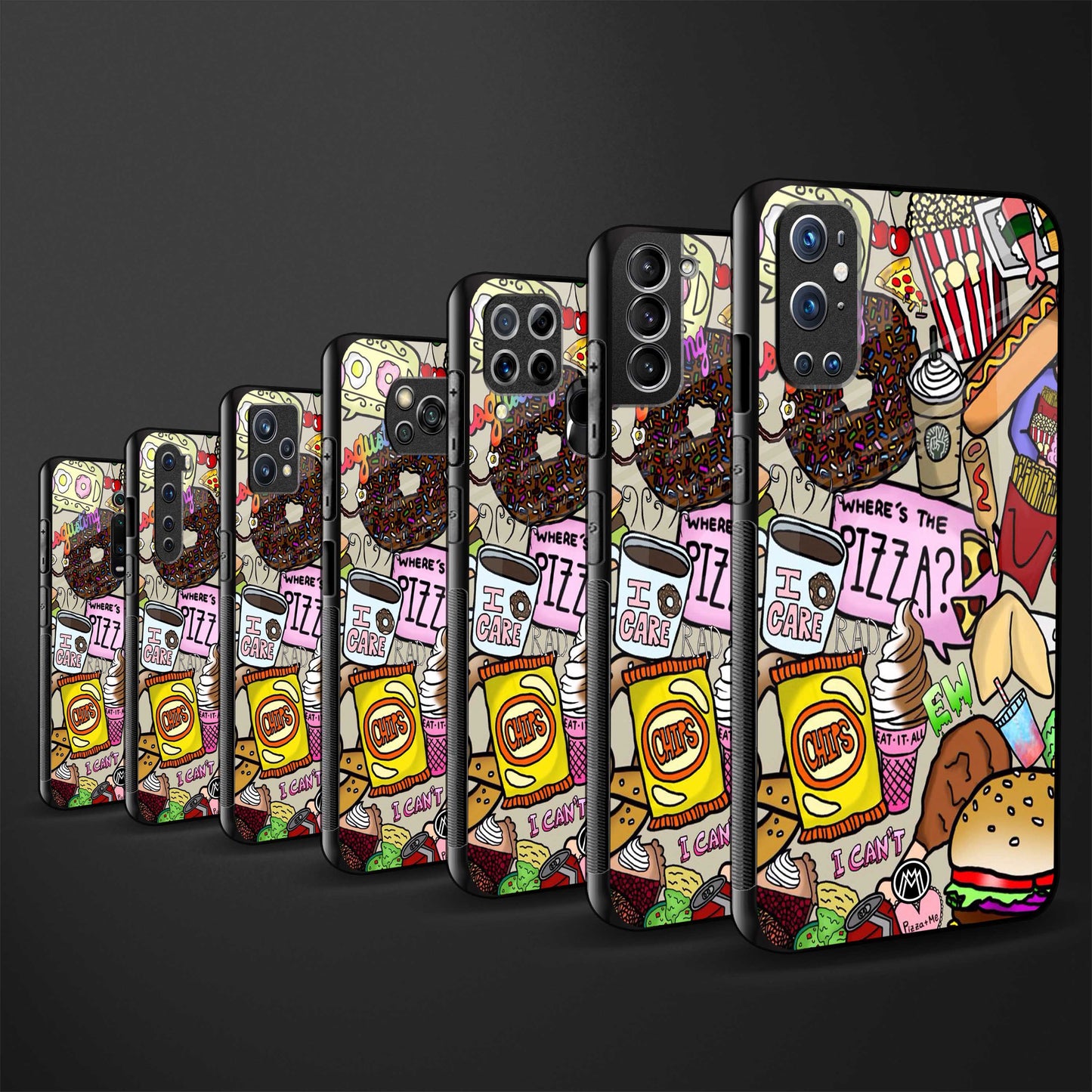 tasty food collage back phone cover | glass case for vivo y35 4g