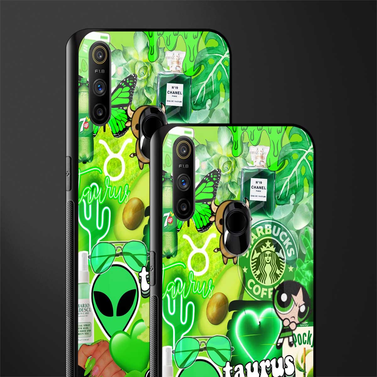 taurus aesthetic collage glass case for realme narzo 20a image-2