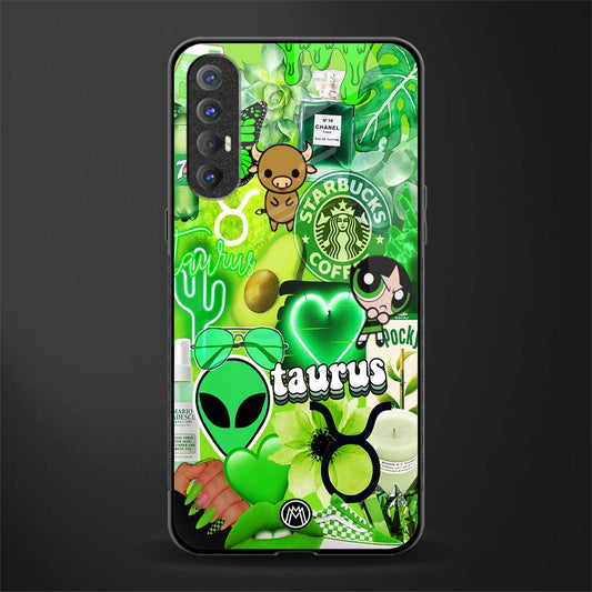 taurus aesthetic collage glass case for oppo reno 3 pro image
