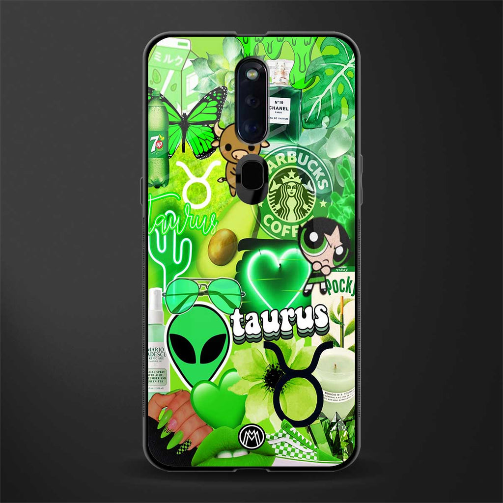 taurus aesthetic collage glass case for oppo f11 pro image