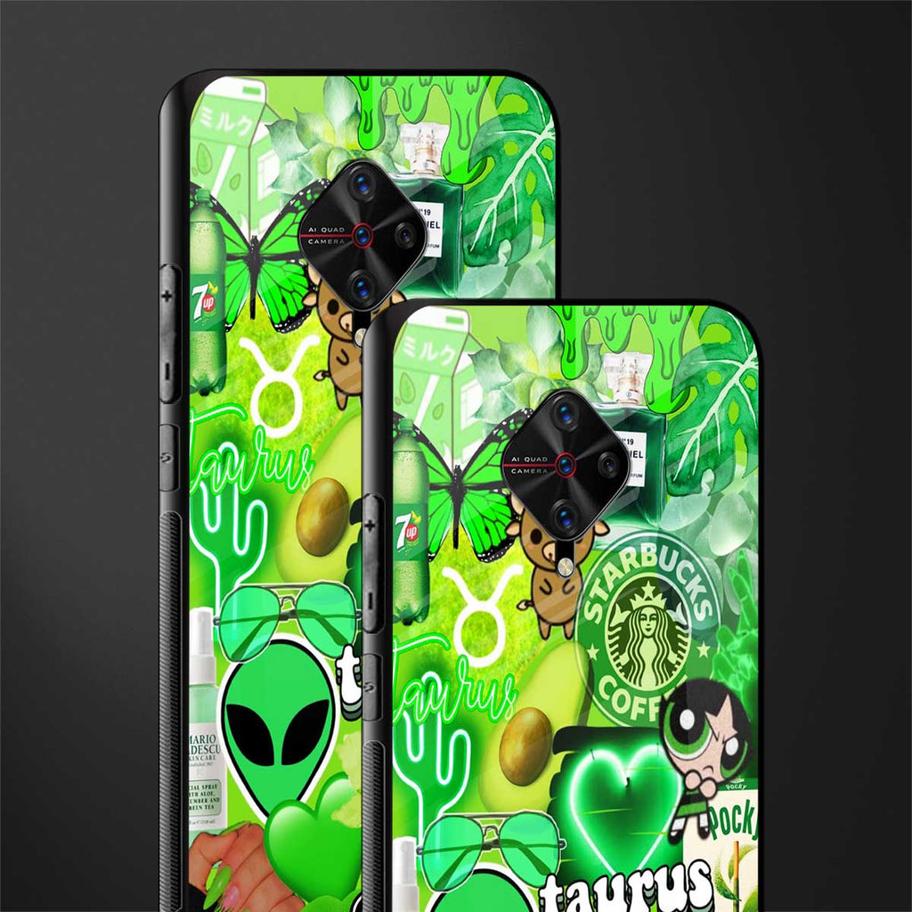 taurus aesthetic collage glass case for vivo s1 pro image-2