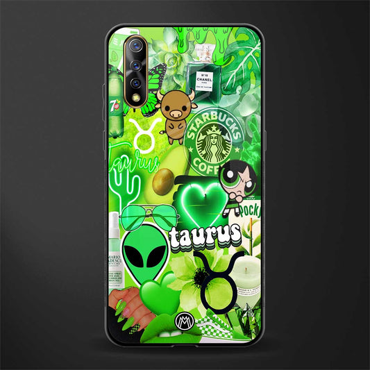 taurus aesthetic collage glass case for vivo s1 image