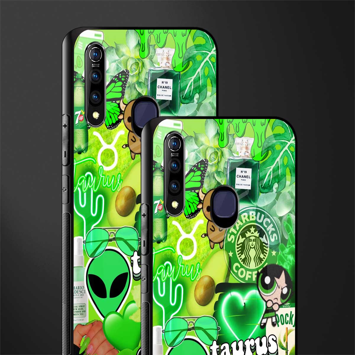 taurus aesthetic collage glass case for vivo z1 pro image-2
