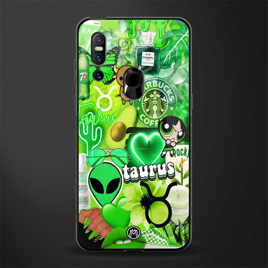 taurus aesthetic collage glass case for vivo v15 image