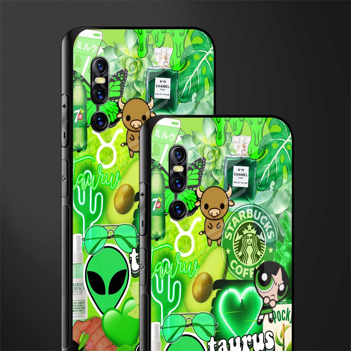 taurus aesthetic collage glass case for vivo v15 pro image-2
